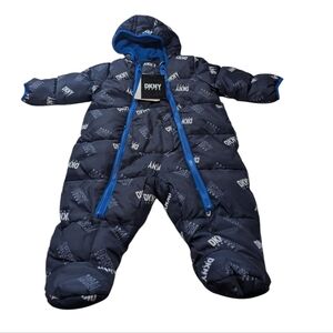 DKNY Baby Bunting Snowsuit in Navy and Blue Size 6/9 Months